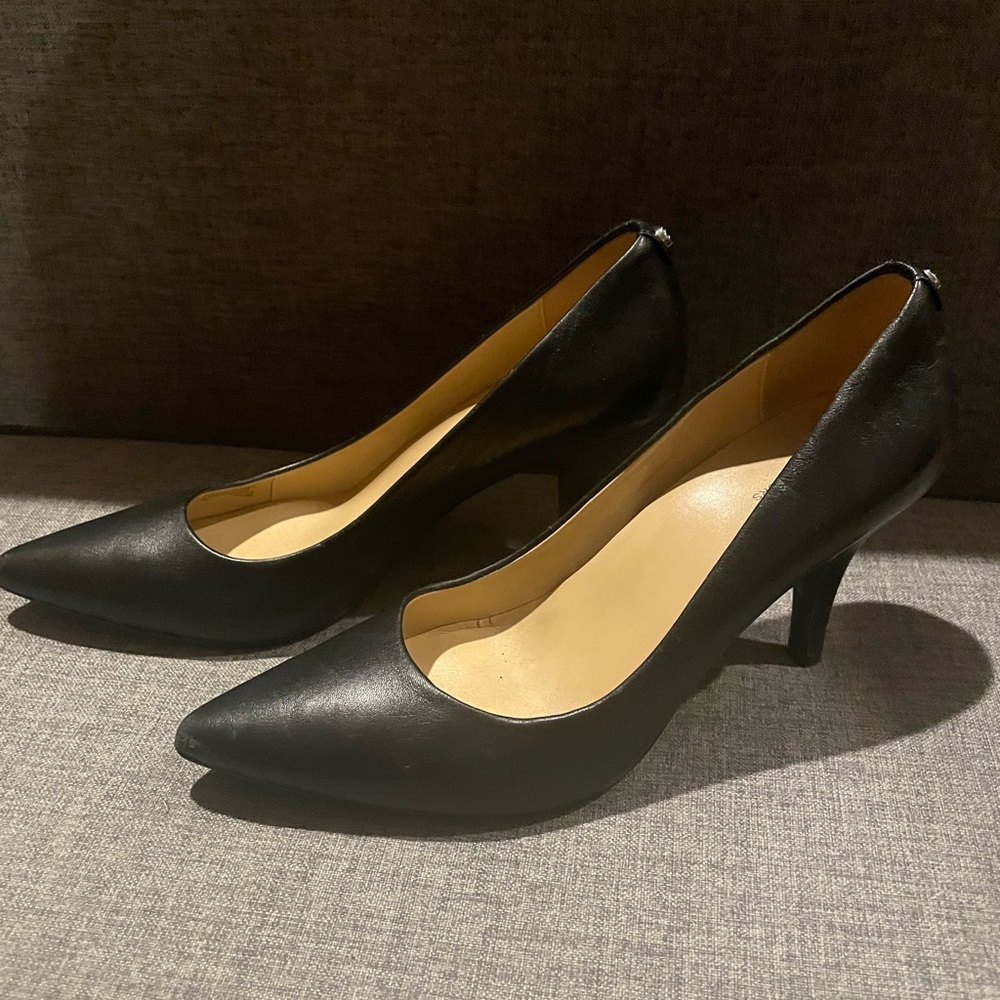 Michael Kors | Black Workwear Patent Leather Kitten Heels